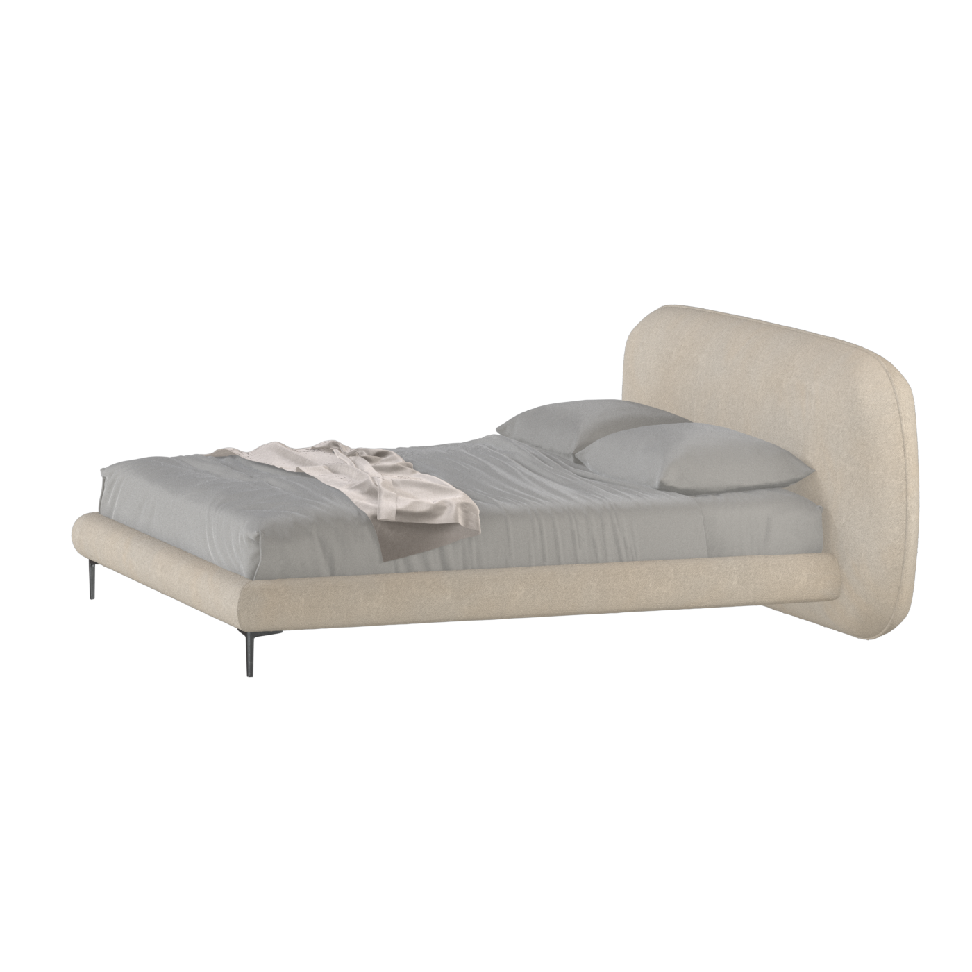 Bolzano Upholstered Bed with Curved Headboard