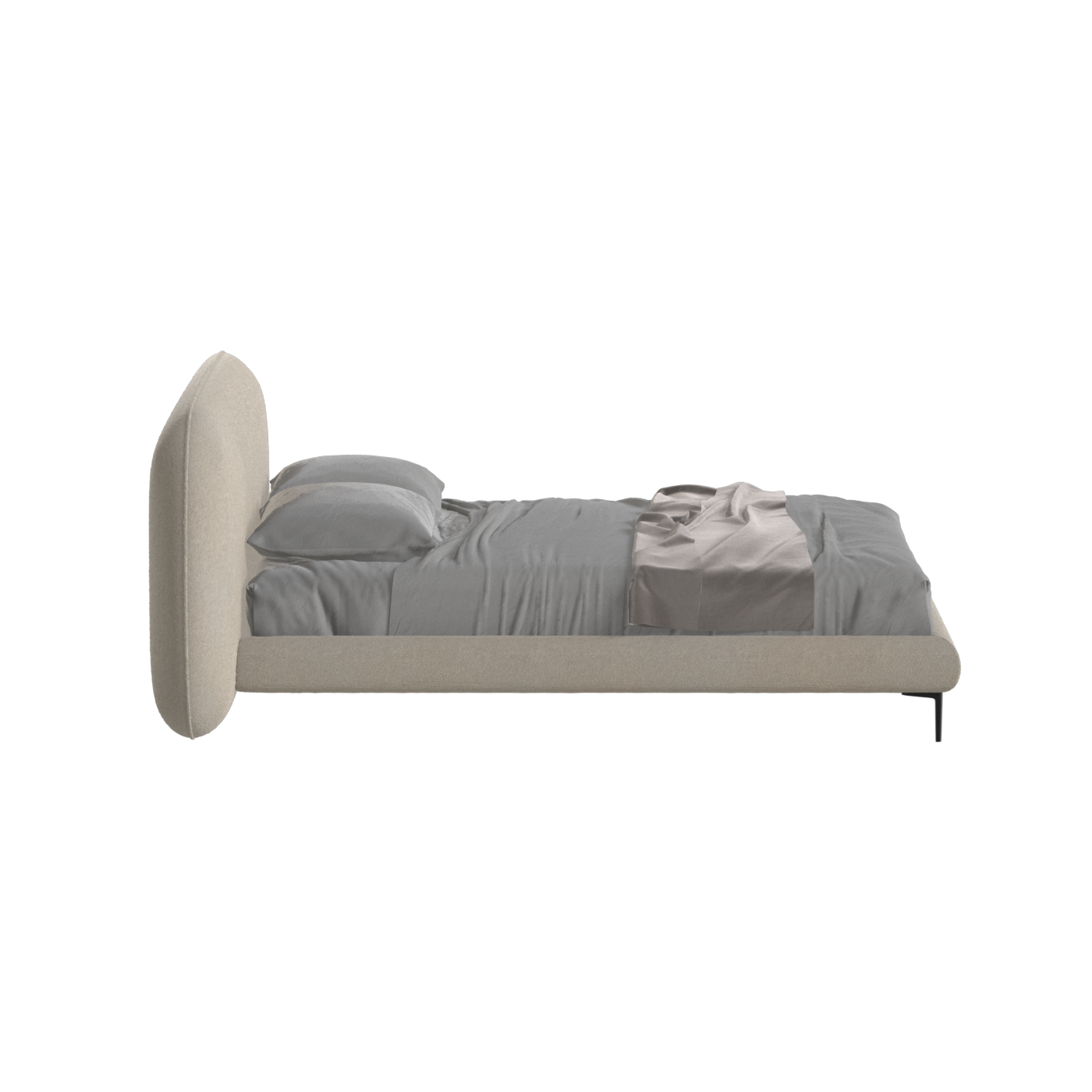 Bolzano Upholstered Bed with Curved Headboard