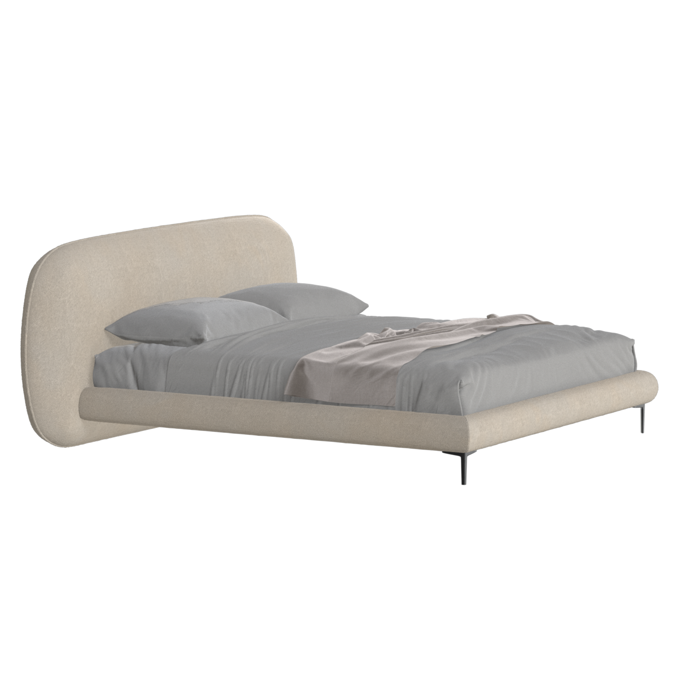 Bolzano Upholstered Bed with Curved Headboard