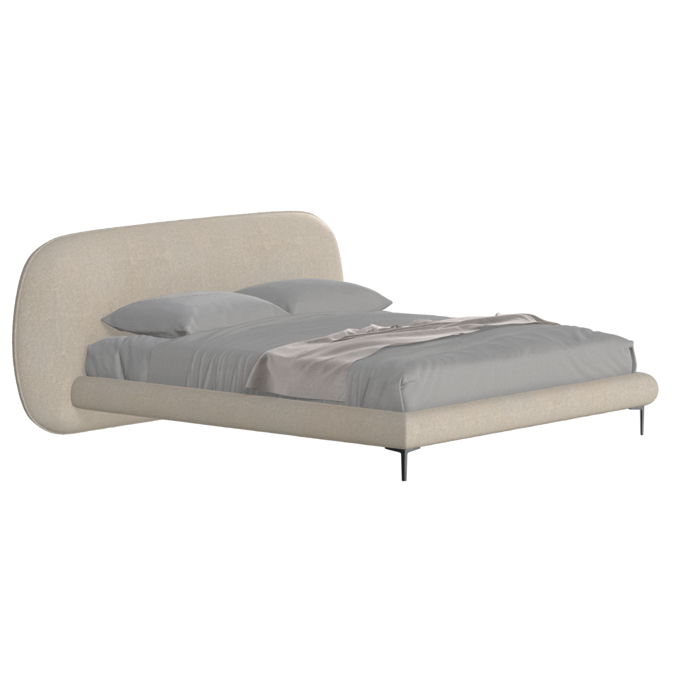 Bolzano Upholstered Bed with Curved Headboard