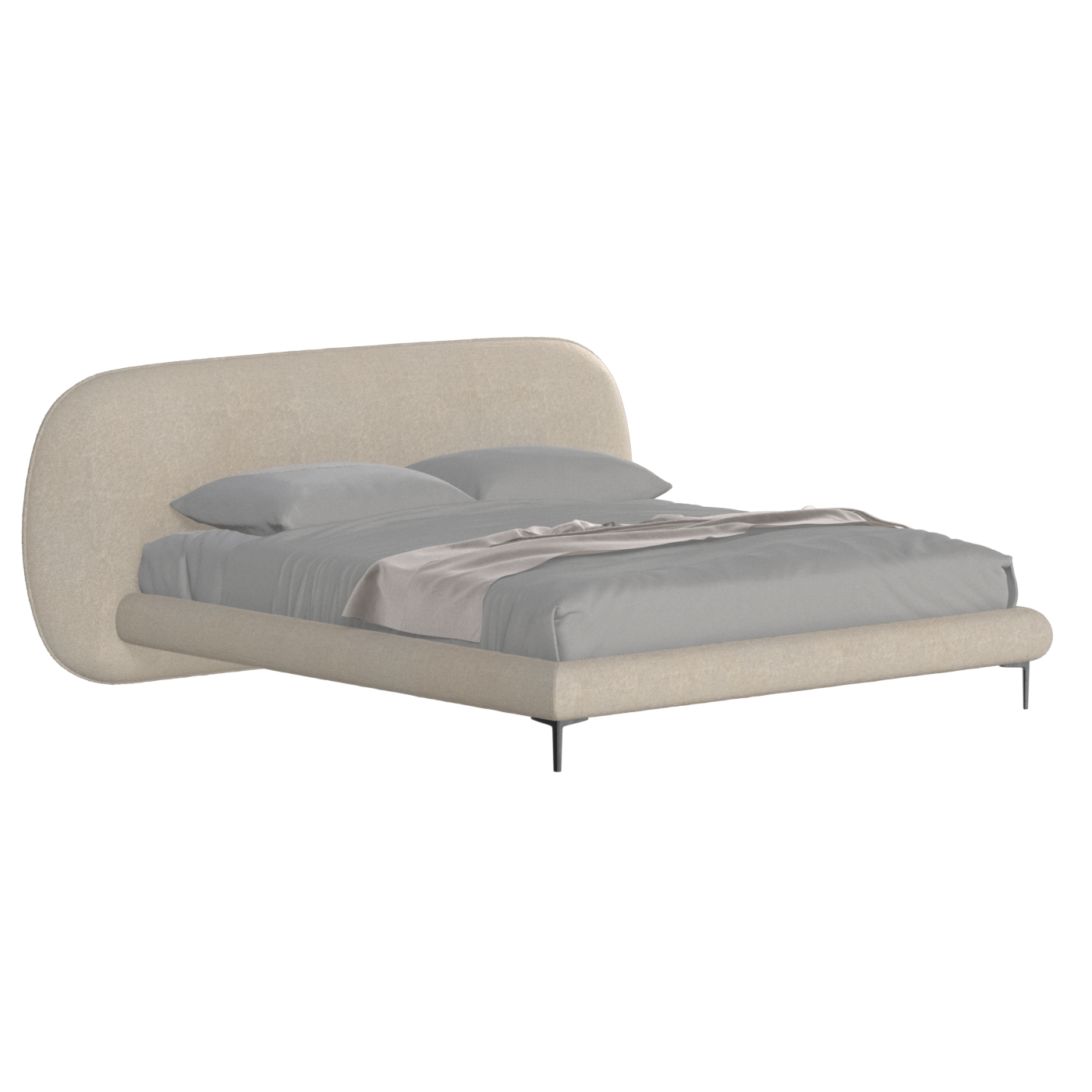 Bolzano Upholstered Bed with Curved Headboard