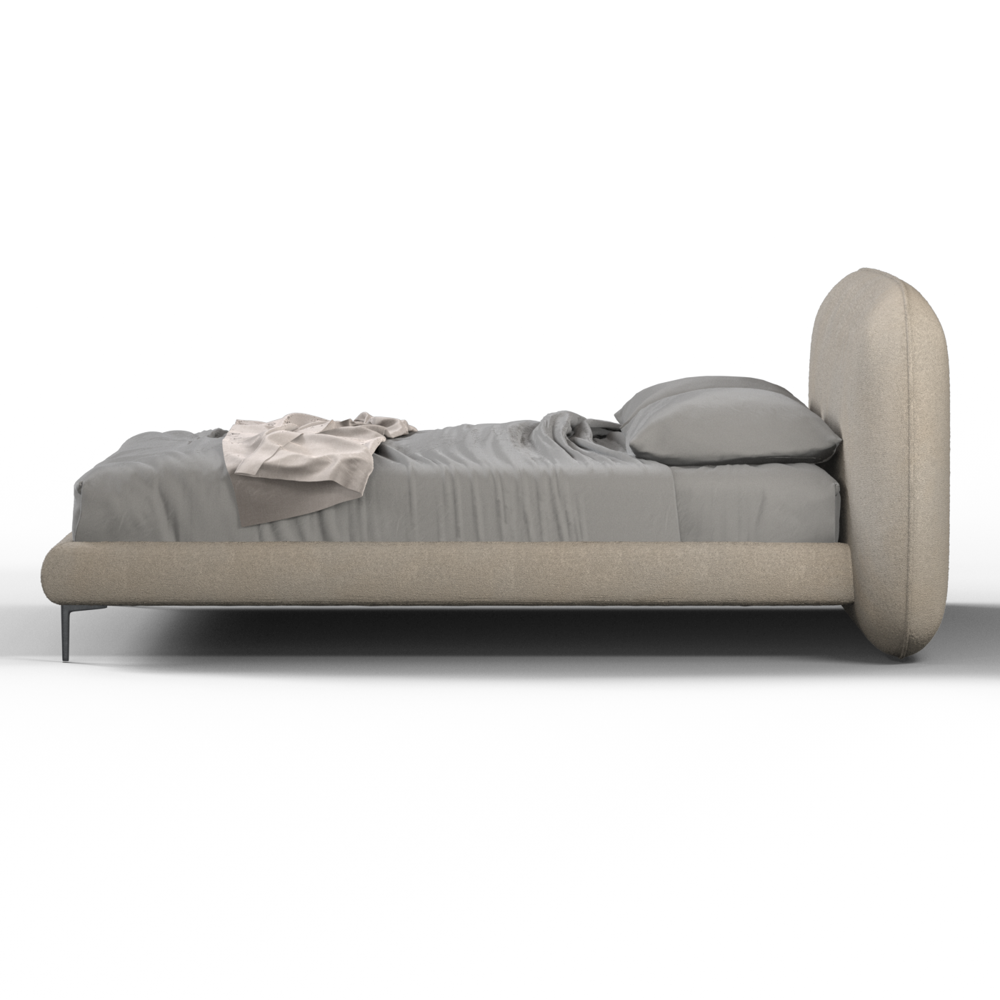 Bolzano Upholstered Bed with Curved Headboard