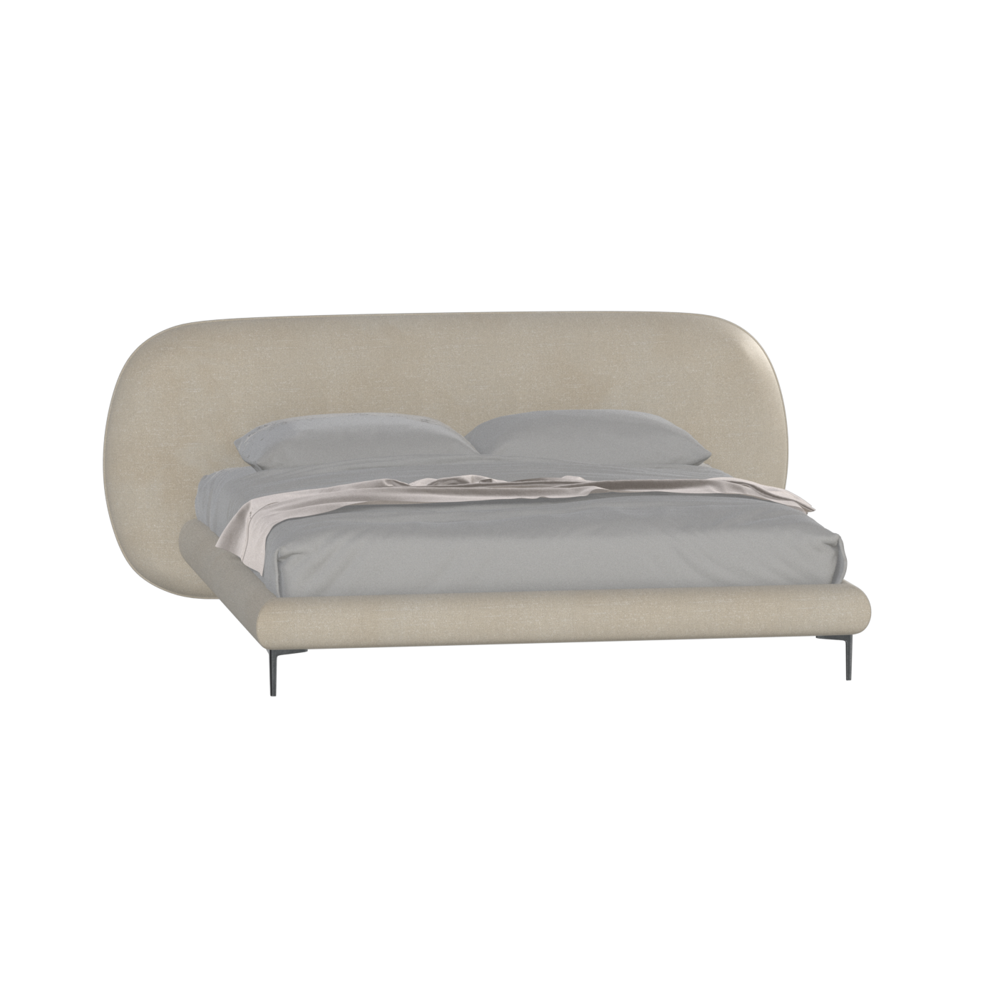 Bolzano Upholstered Bed with Curved Headboard
