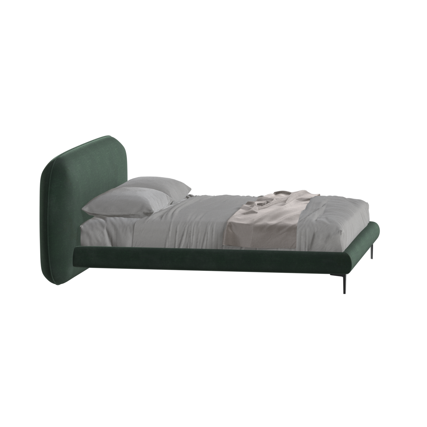 Bolzano Upholstered Bed with Curved Headboard