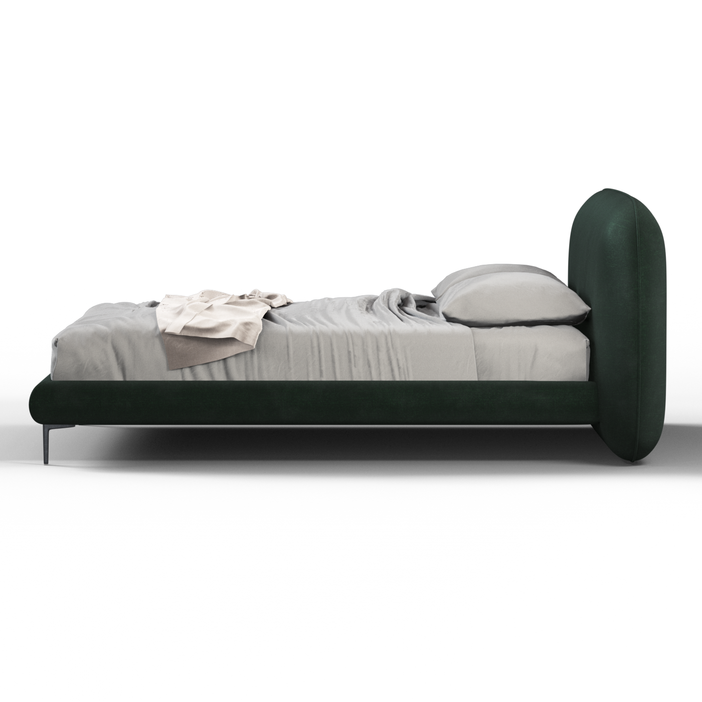 Bolzano Upholstered Bed with Curved Headboard