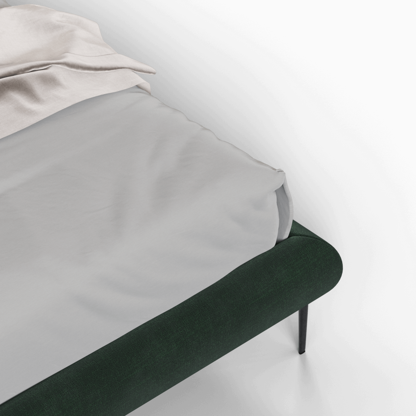 Bolzano Upholstered Bed with Curved Headboard