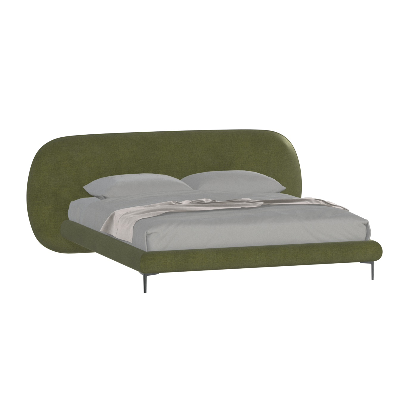 Bolzano Upholstered Bed with Curved Headboard