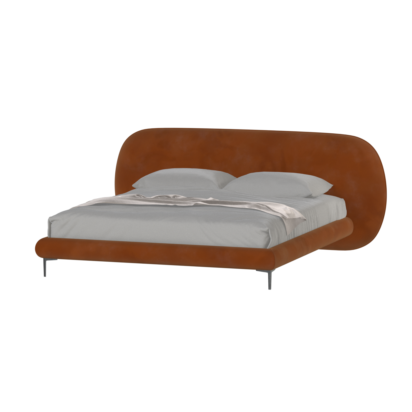 Bolzano Upholstered Bed with Curved Headboard