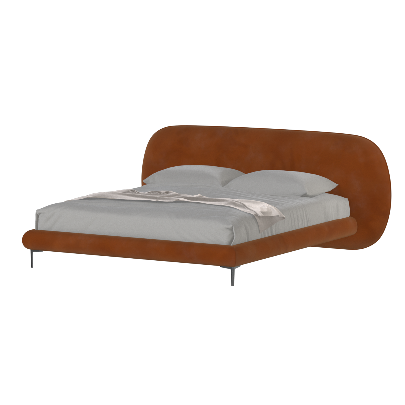 Bolzano Upholstered Bed with Curved Headboard