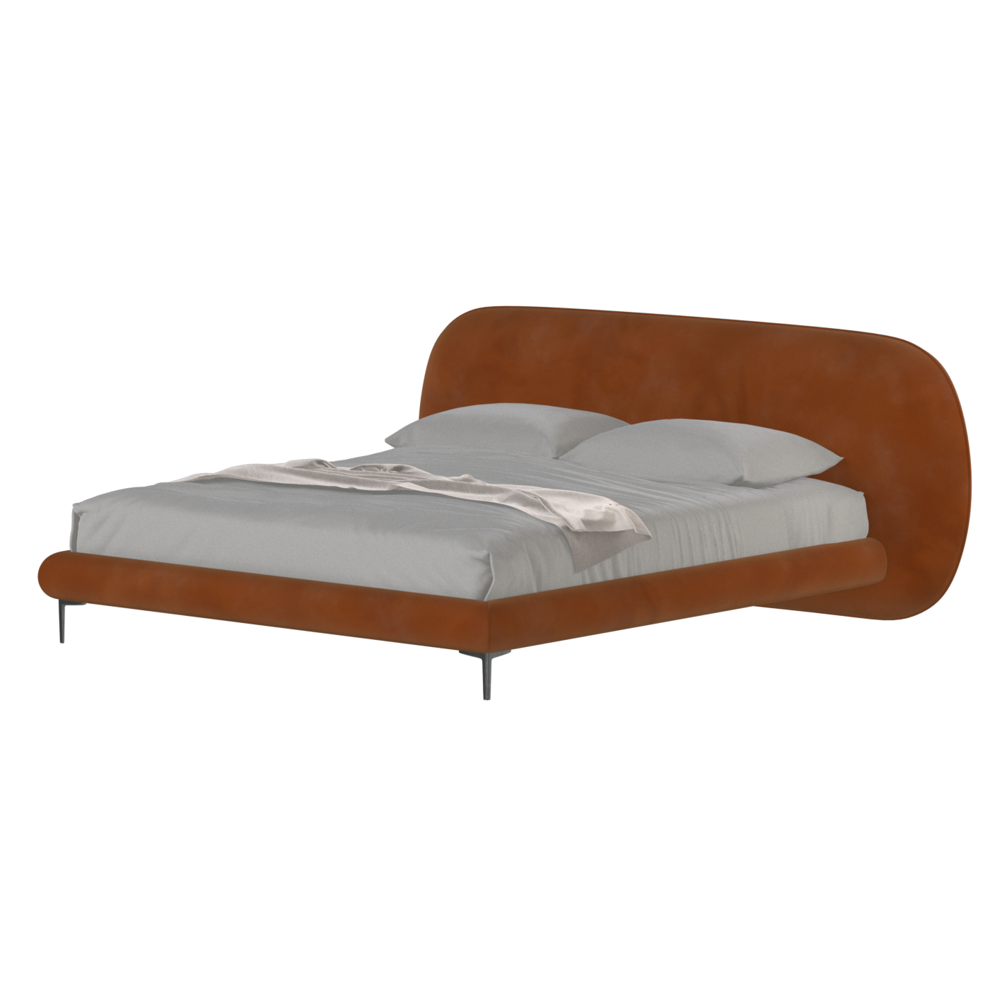 Bolzano Upholstered Bed with Curved Headboard