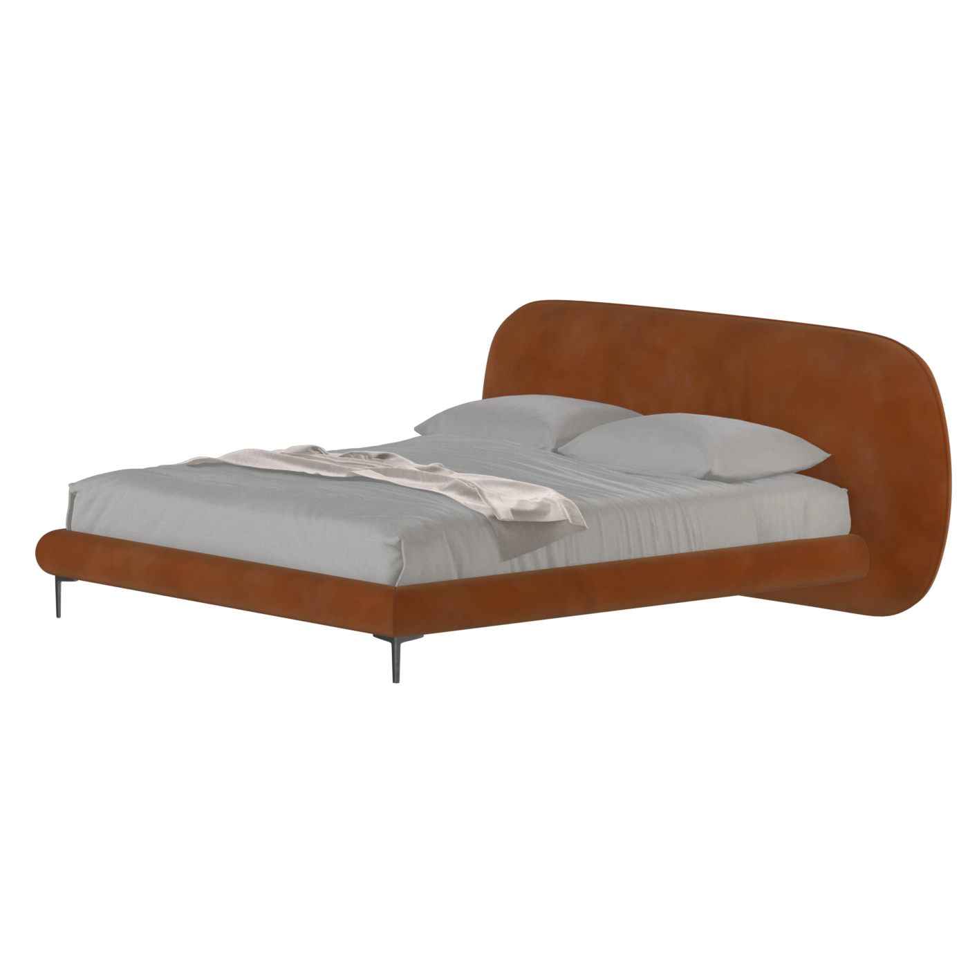 Bolzano Upholstered Bed with Curved Headboard