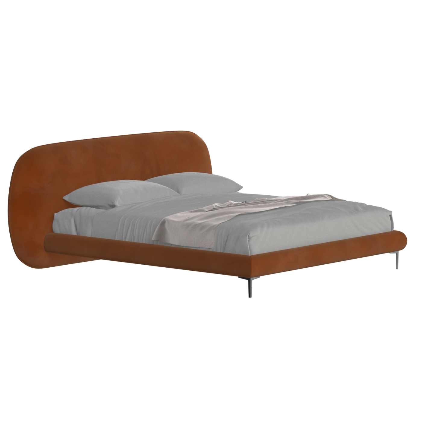 Bolzano Upholstered Bed with Curved Headboard