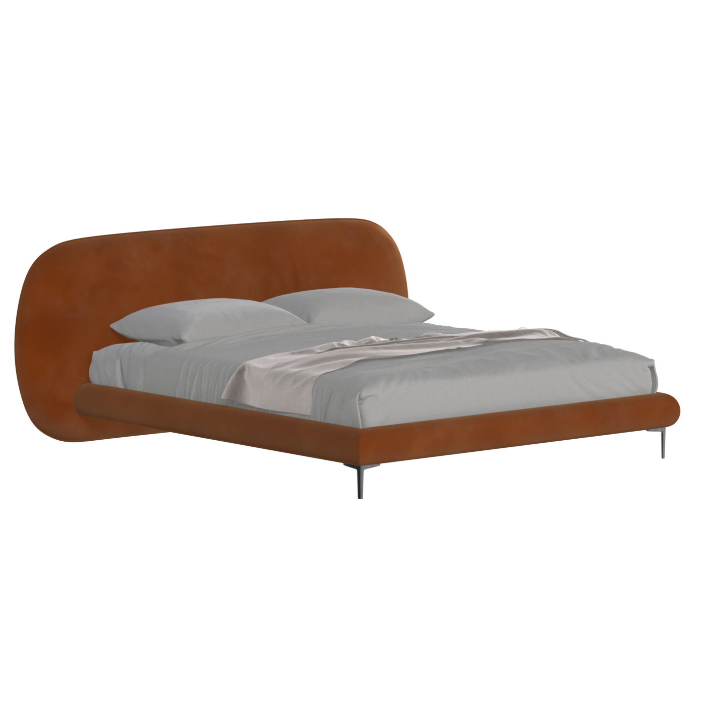 Bolzano Upholstered Bed with Curved Headboard