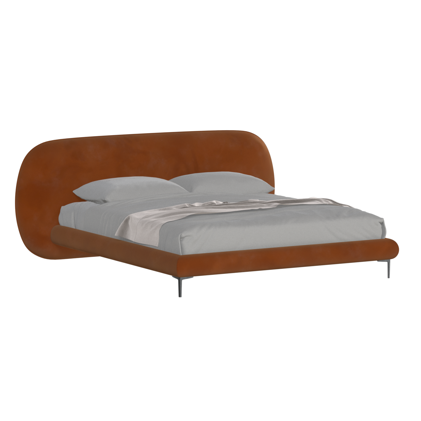 Bolzano Upholstered Bed with Curved Headboard