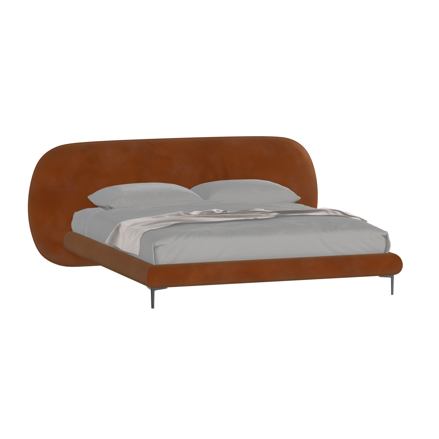 Bolzano Upholstered Bed with Curved Headboard