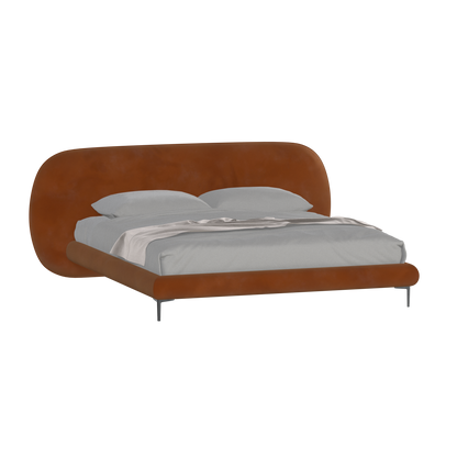 Bolzano Upholstered Bed with Curved Headboard
