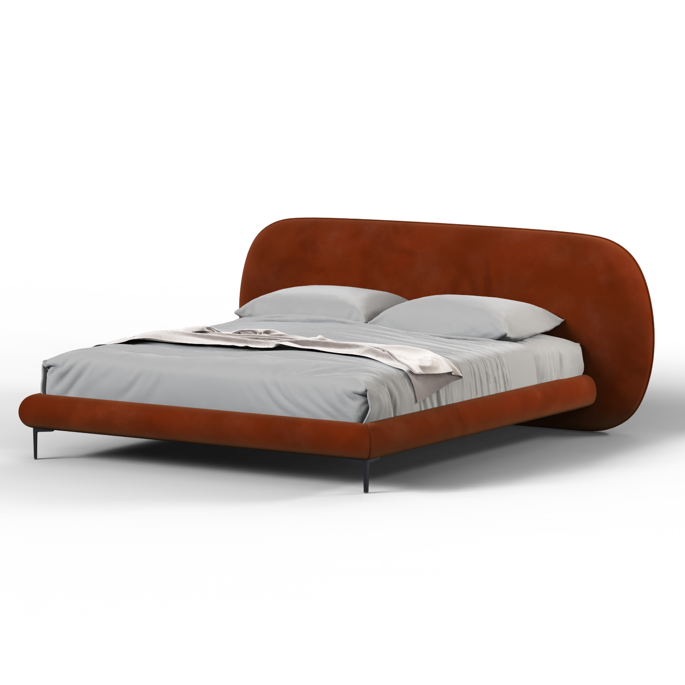 Bolzano Upholstered Bed with Curved Headboard