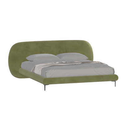 Bolzano Upholstered Bed with Curved Headboard
