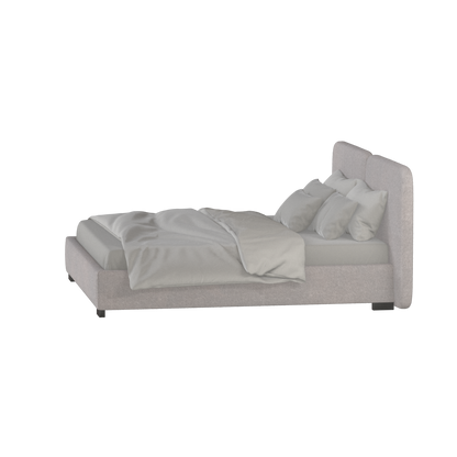 Chloe Upholstered Double Bed in Soft Woven Fabric