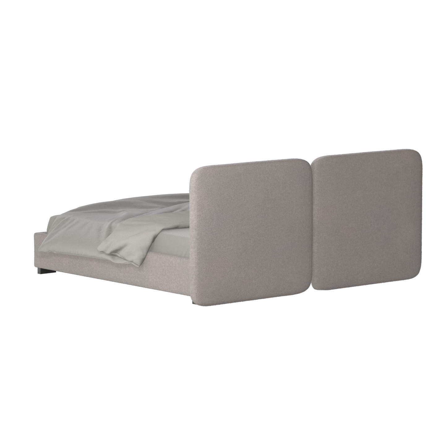 Chloe Upholstered Double Bed in Soft Woven Fabric