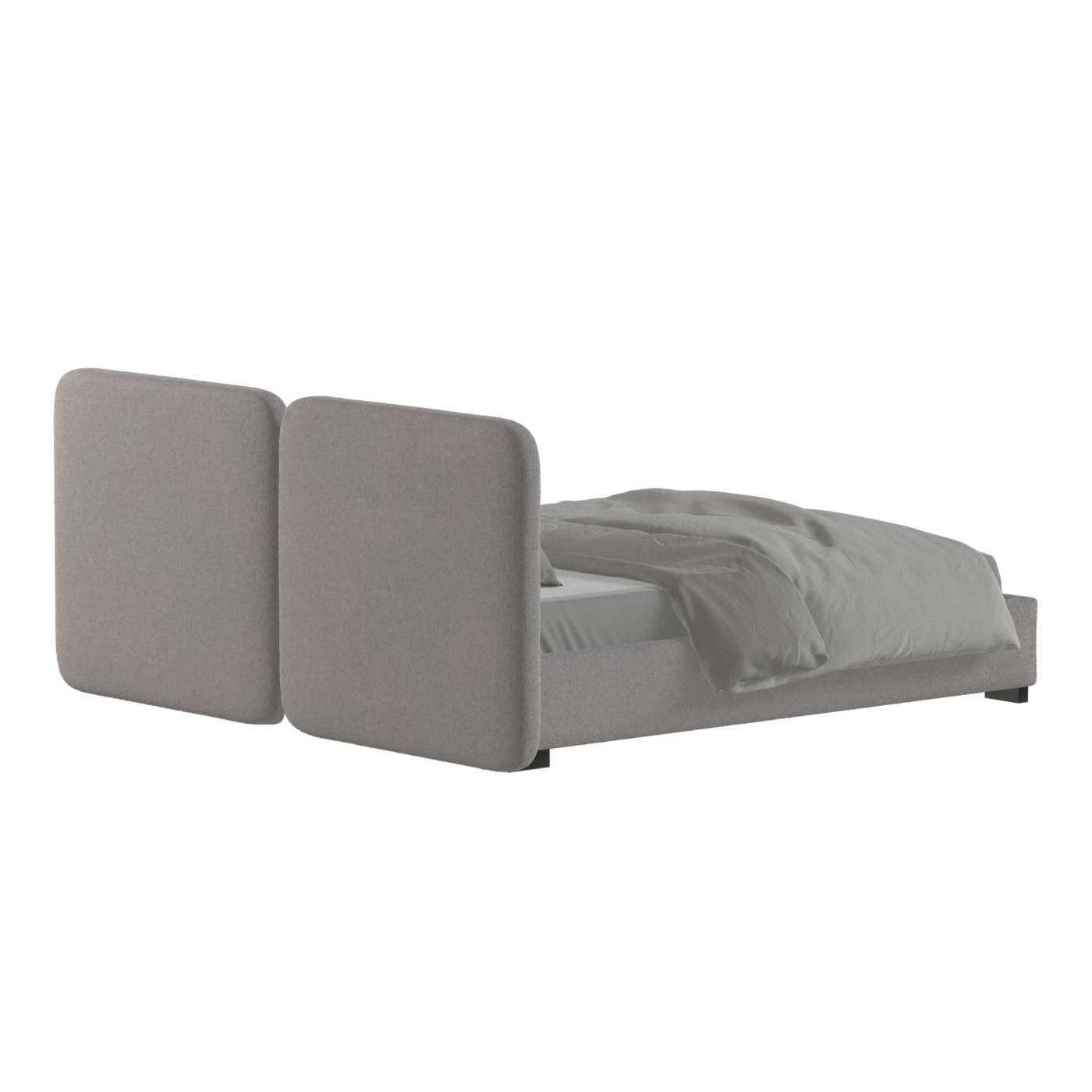 Chloe Upholstered Double Bed in Soft Woven Fabric