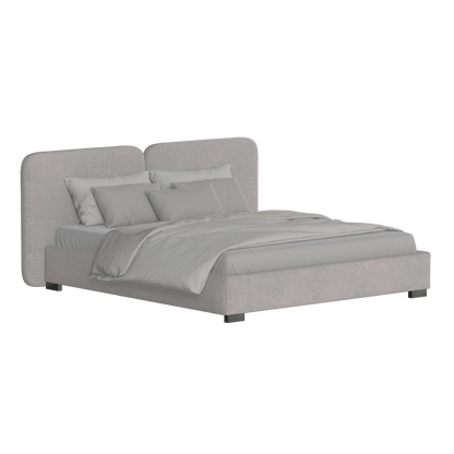 Chloe Upholstered Double Bed in Soft Woven Fabric