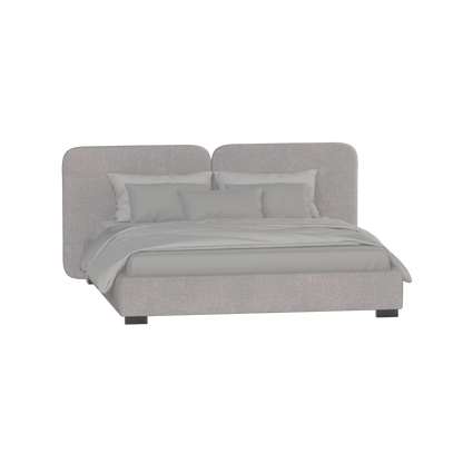 Chloe Upholstered Double Bed in Soft Woven Fabric