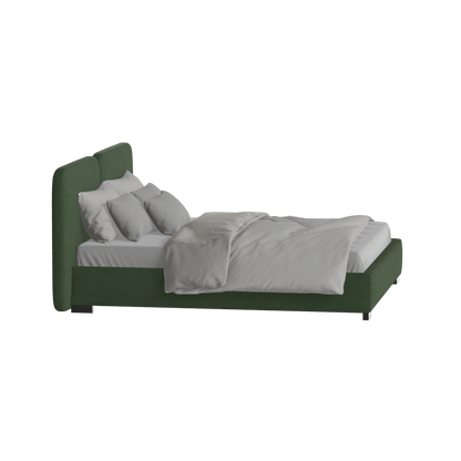 Chloe Upholstered Double Bed in Soft Woven Fabric