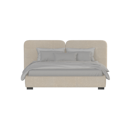 Chloe Upholstered Double Bed in Soft Woven Fabric