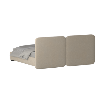 Chloe Upholstered Double Bed in Soft Woven Fabric