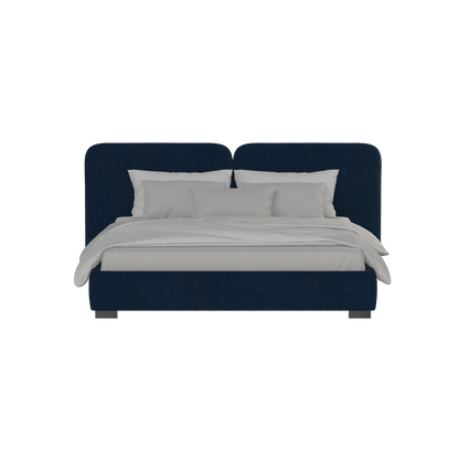 Lit double rembourré Chloé en tissu tissé doux