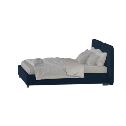 Lit double rembourré Chloé en tissu tissé doux