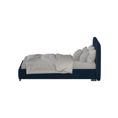 Lit double rembourré Chloé en tissu tissé doux
