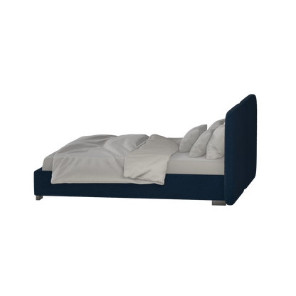 Lit double rembourré Chloé en tissu tissé doux