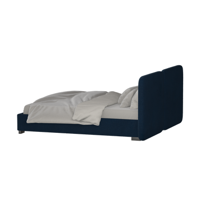 Lit double rembourré Chloé en tissu tissé doux