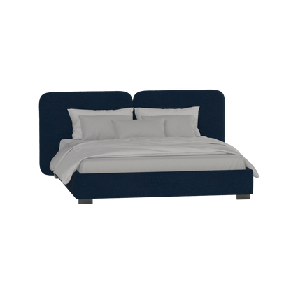 Lit double rembourré Chloé en tissu tissé doux