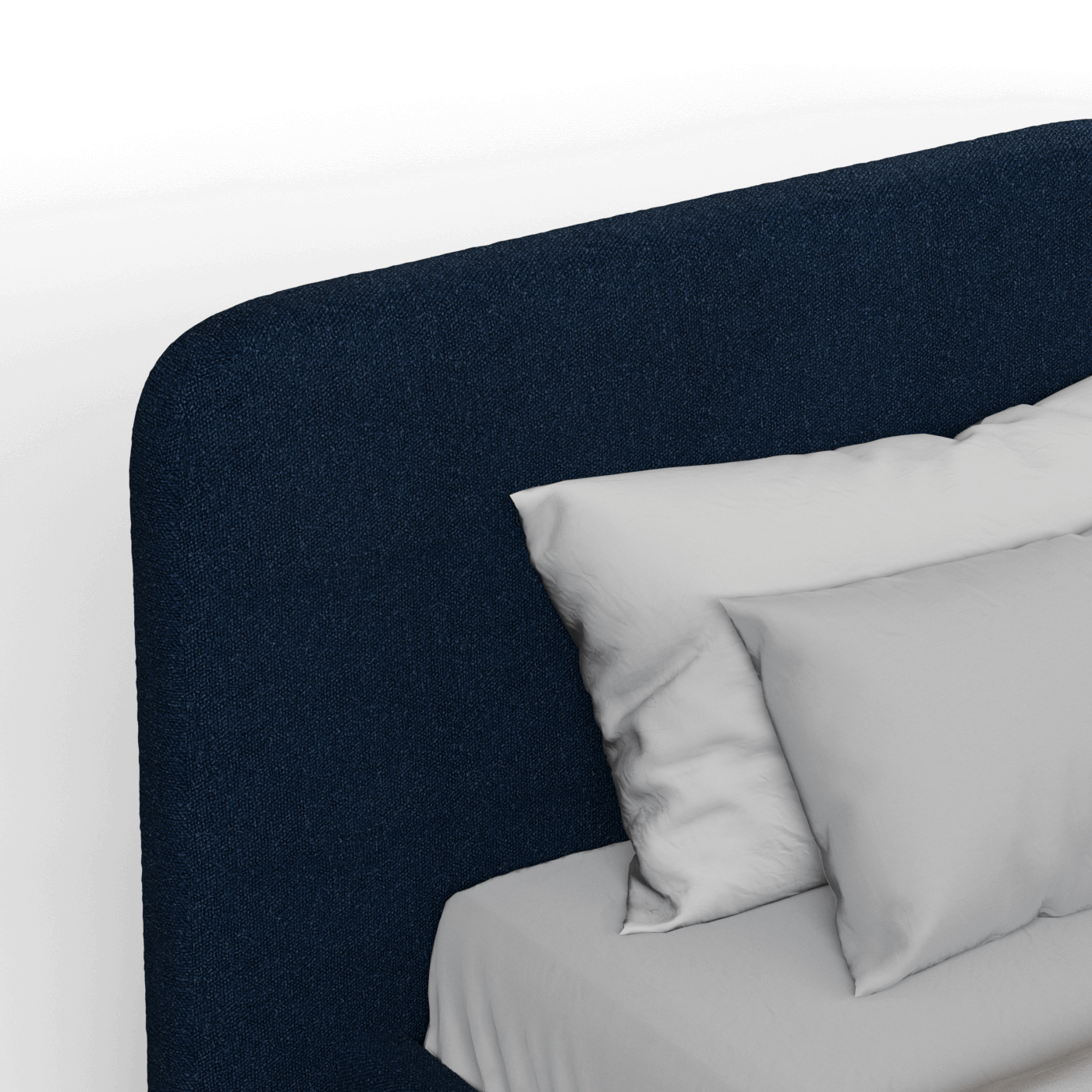 Lit double rembourré Chloé en tissu tissé doux