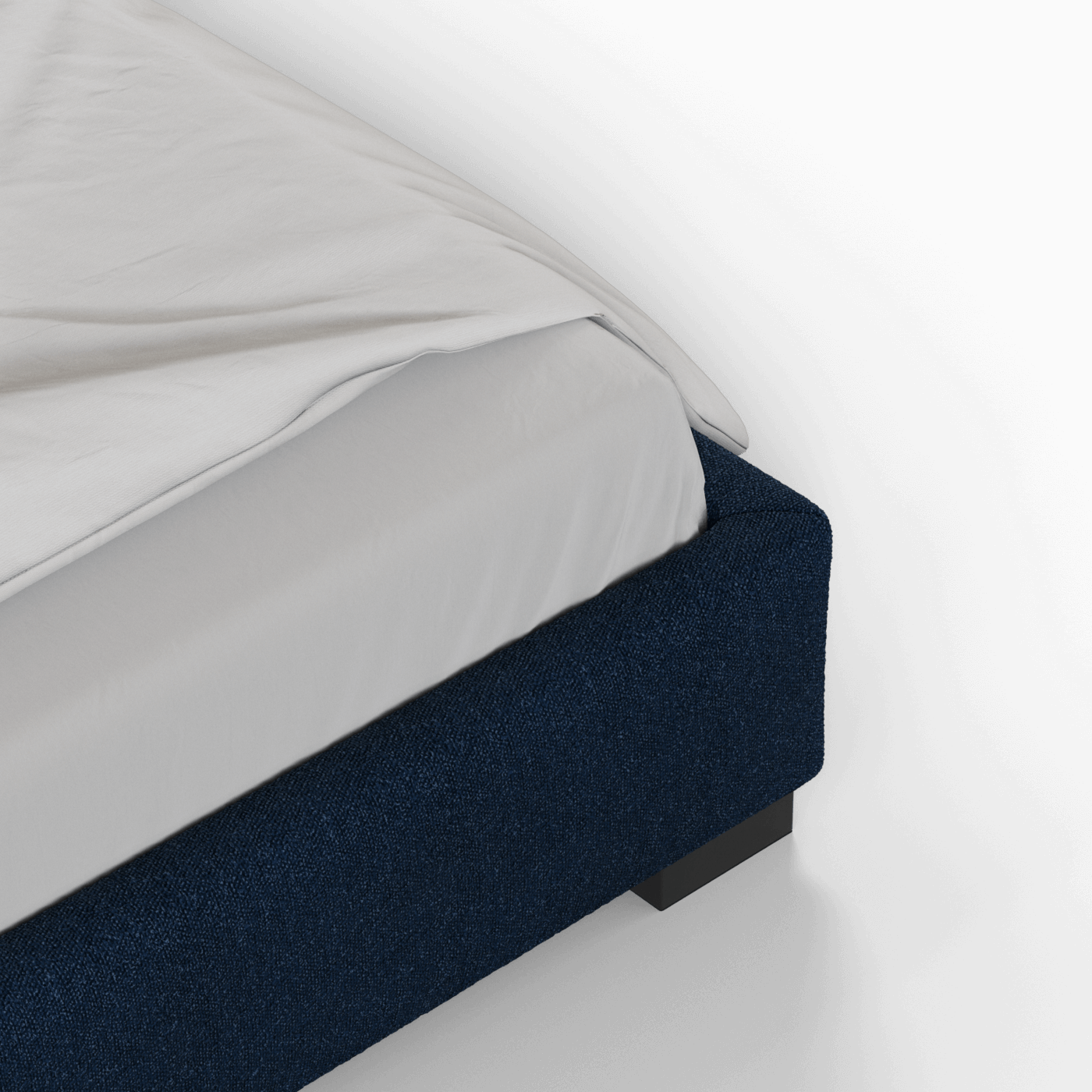 Lit double rembourré Chloé en tissu tissé doux