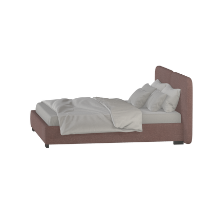 Chloe Upholstered Double Bed in Soft Woven Fabric