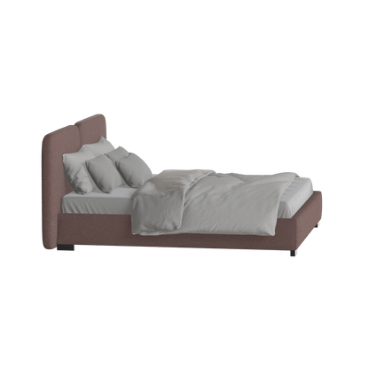 Chloe Upholstered Double Bed in Soft Woven Fabric