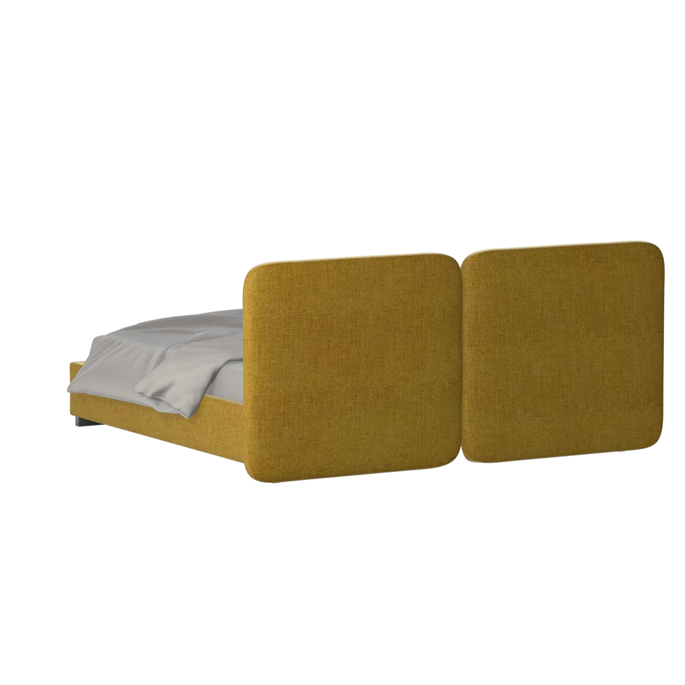 Chloe Upholstered Double Bed in Soft Woven Fabric