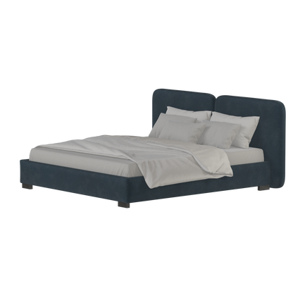 Chloe Upholstered Double Bed in Soft Woven Fabric