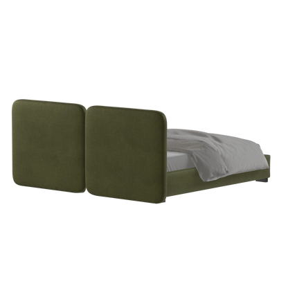 Chloe Upholstered Double Bed in Soft Woven Fabric