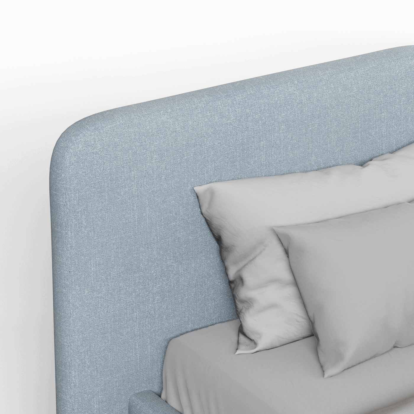 Chloe Upholstered Double Bed in Soft Woven Fabric