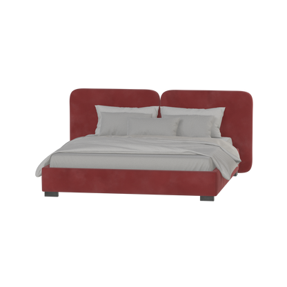Chloe Upholstered Double Bed in Soft Woven Fabric