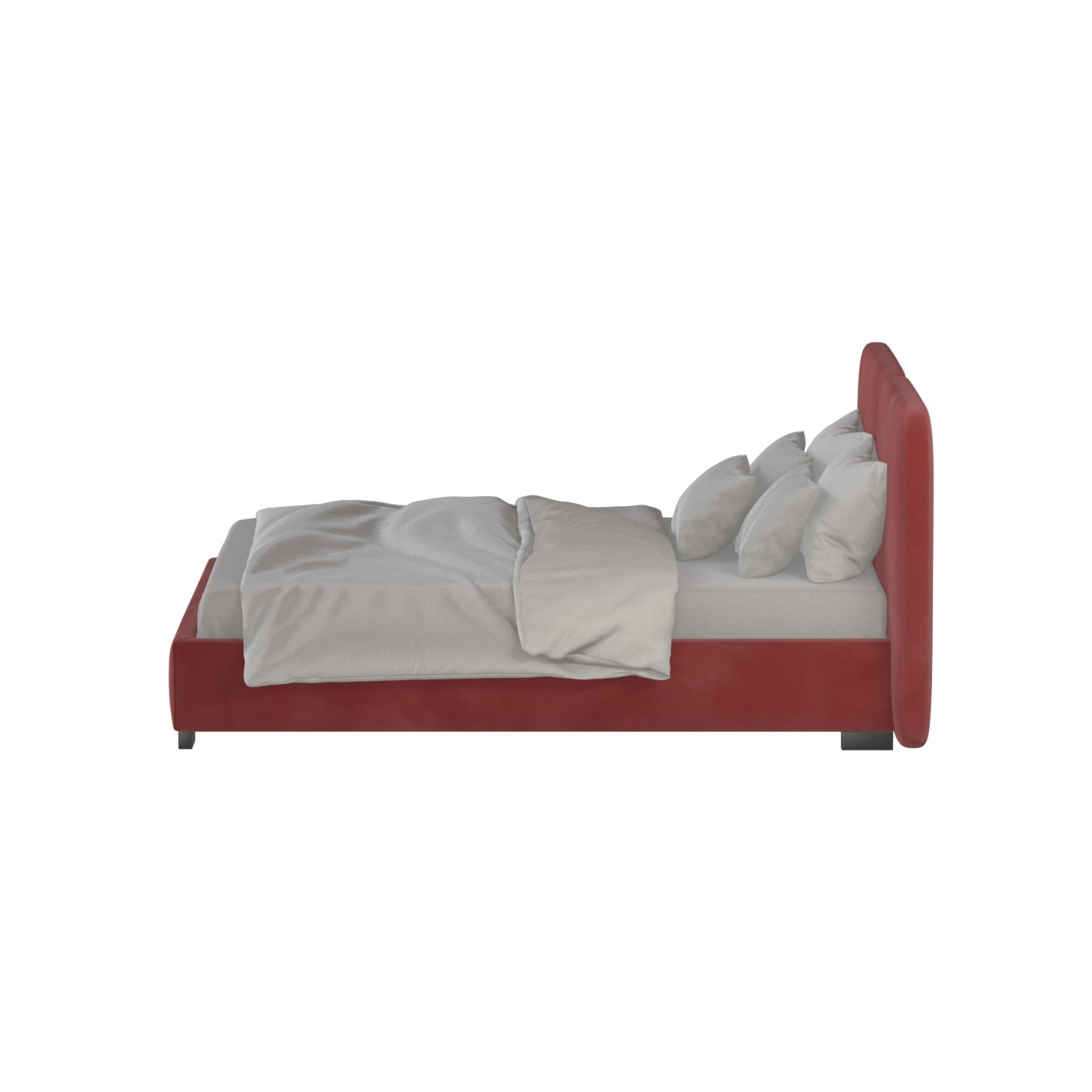 Chloe Upholstered Double Bed in Soft Woven Fabric