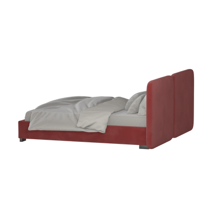 Chloe Upholstered Double Bed in Soft Woven Fabric