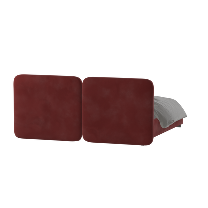 Chloe Upholstered Double Bed in Soft Woven Fabric
