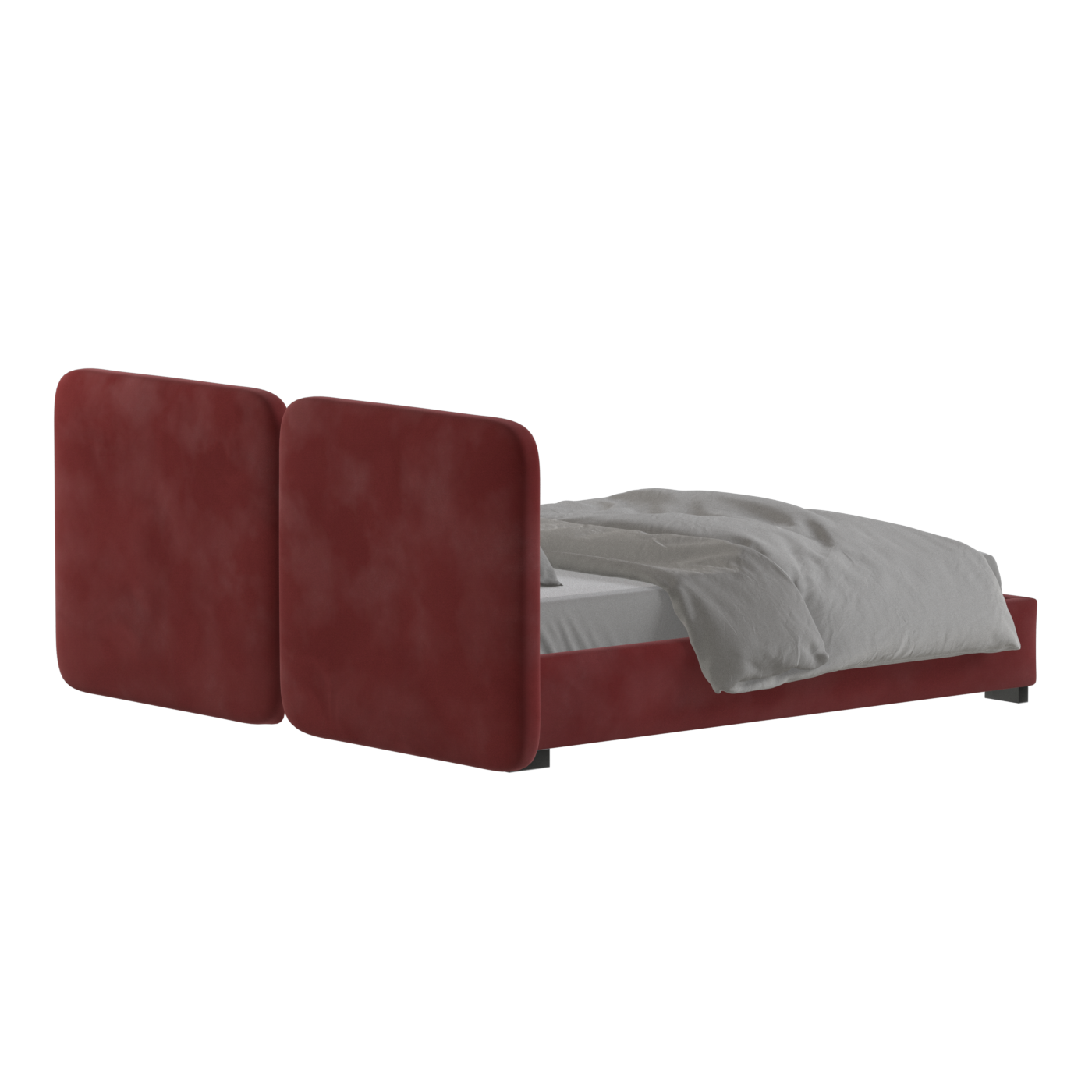 Chloe Upholstered Double Bed in Soft Woven Fabric
