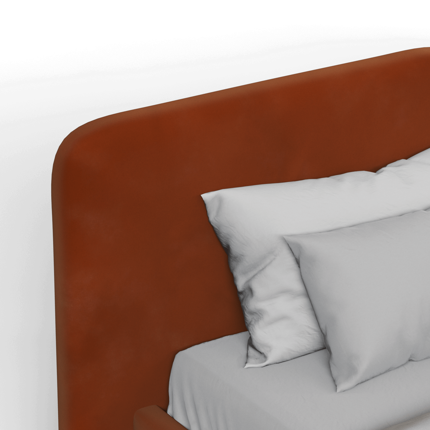 Lit double rembourré Chloé en tissu tissé doux